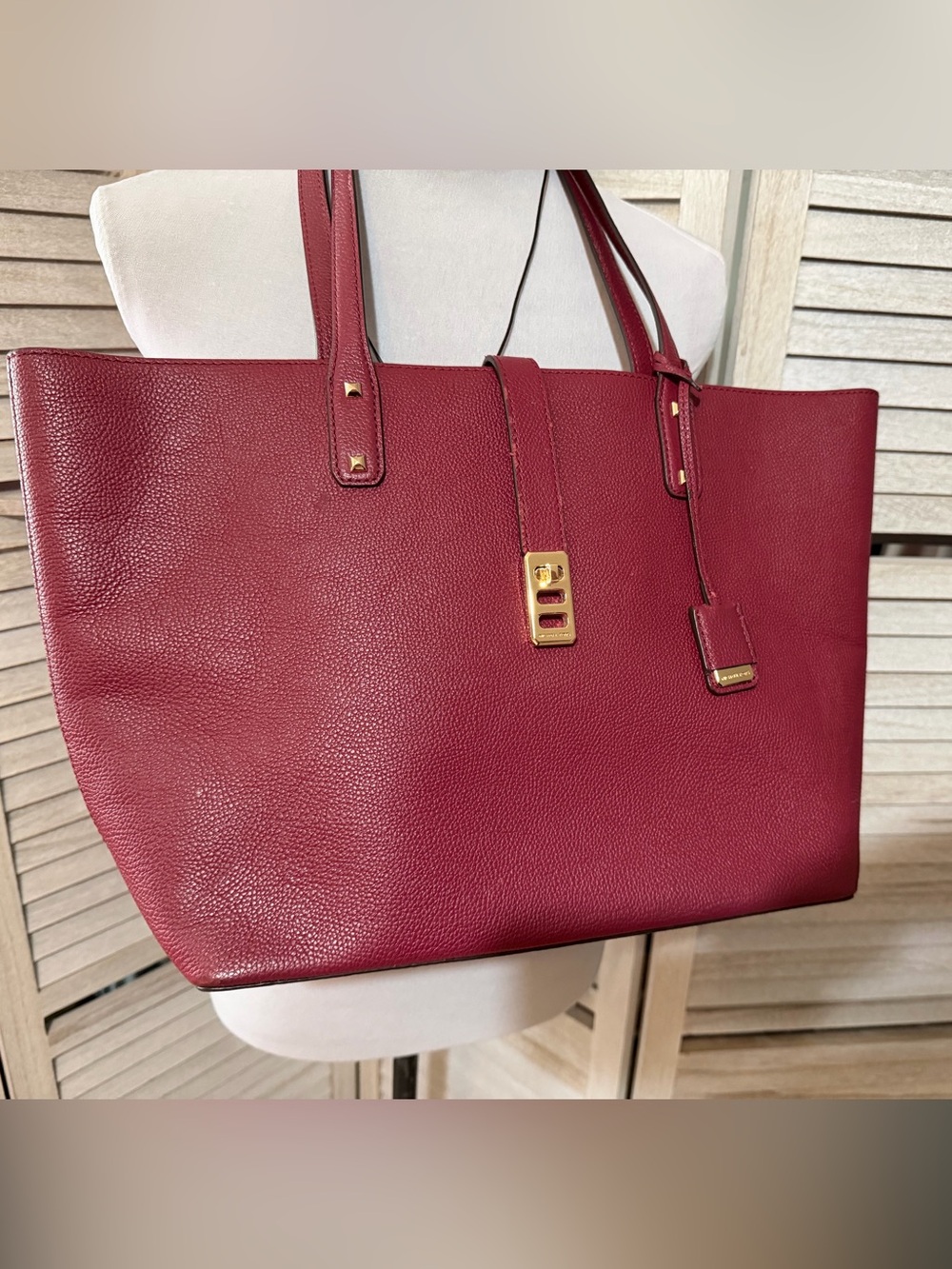 Michael Kors• Cabernet You Say Large Tote With Gold Accents